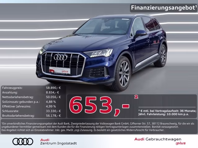 Audi Q7 50 TDI qu S line MATRIX AHK Luft KAM. ACC 20&amp;quot;