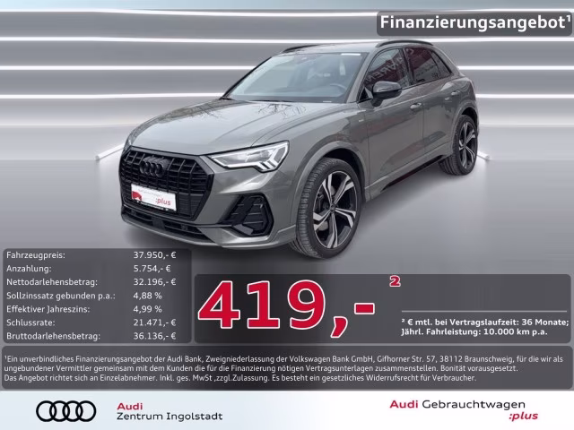 Audi Q3 40 TDI qu S line LED AHK KAM ACC Optik-schw.+