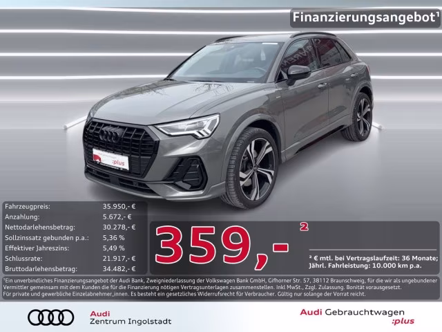 Audi Q3 40 TDI qu S line LED AHK KAM ACC Optik-schw.+