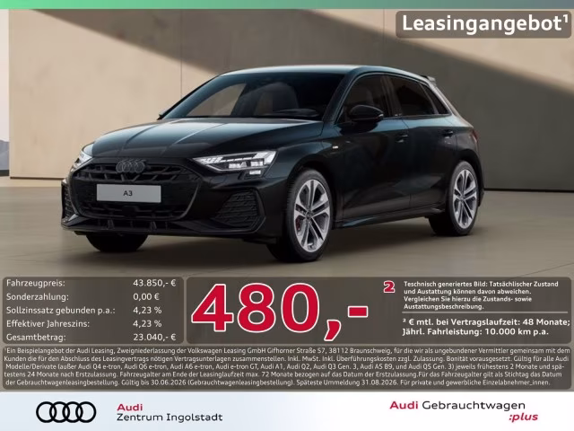 Audi A3 Sportback 45 TFSI e S line MATRIX AHK KAMERA