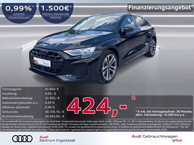 Audi A3 Sportback 45 TFSI e S line MATRIX AHK KAMERA