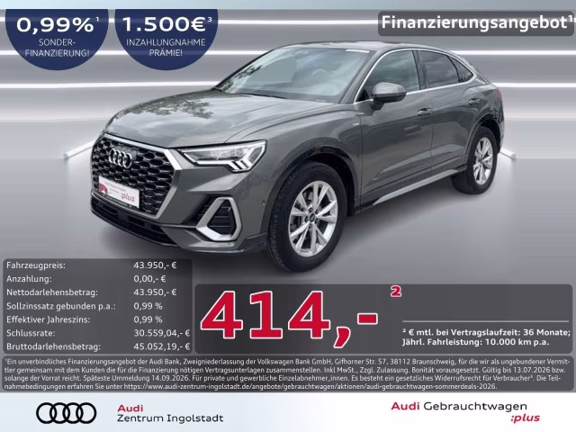 Audi Q3 Sportback 40 TDI qu S line LED Kamera ACC 18&amp;quot;