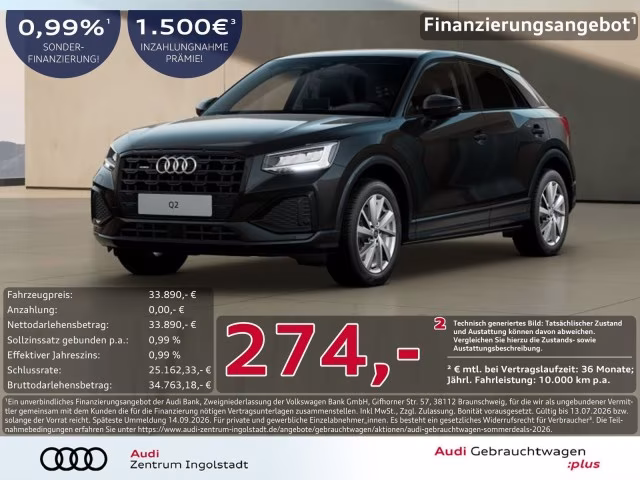 Audi Q2 40 TFSI qu advanced LED Kamera ACC SHZ PDC+