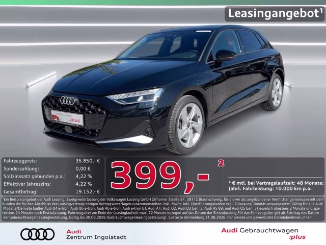 Audi A3 Sportback 40 TFSI e advanced LED STHZG Kamera
