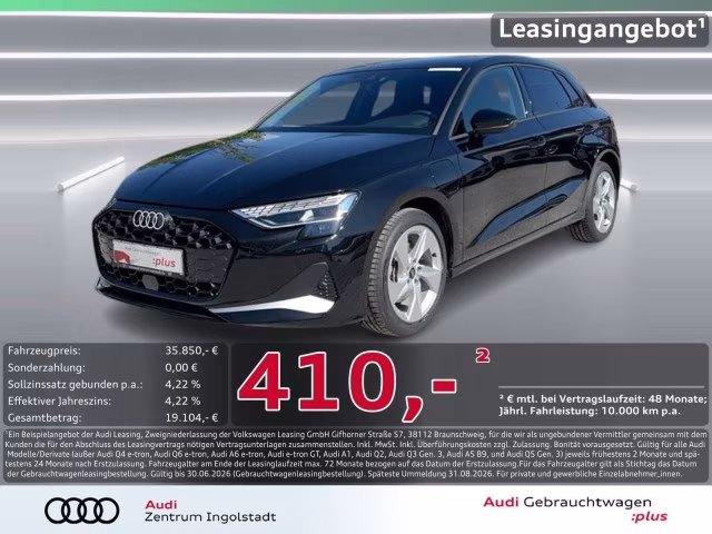 Audi A3 Sportback 40 TFSI e advanced LED STHZG Kamera