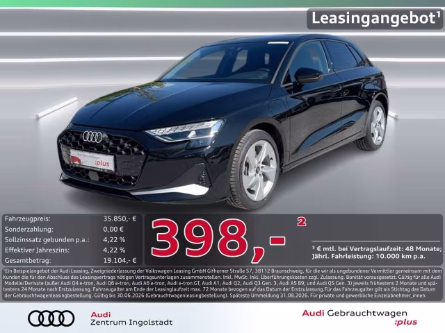 Audi A3 Sportback 40 TFSI e advanced LED STHZG Kamera