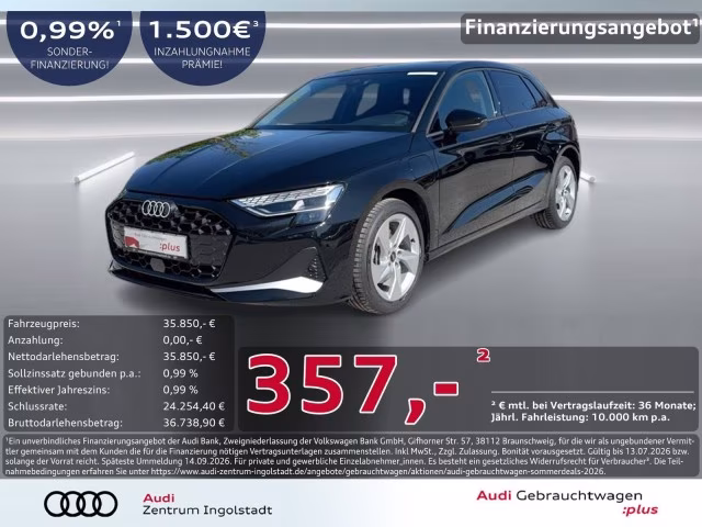 Audi A3 Sportback 40 TFSI e advanced LED STHZG Kamera