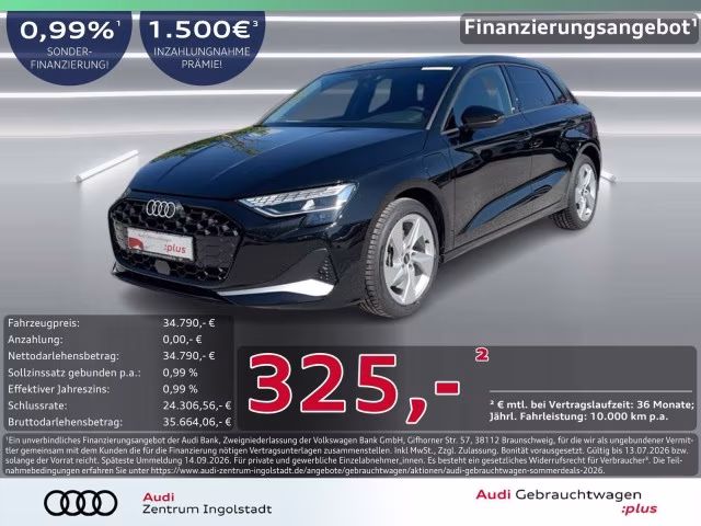 Audi A3 Sportback 40 TFSI e advanced LED STHZG Kamera
