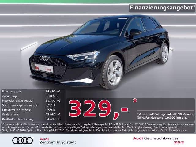Audi A3 Sportback 40 TFSI e advanced LED STHZG Kamera