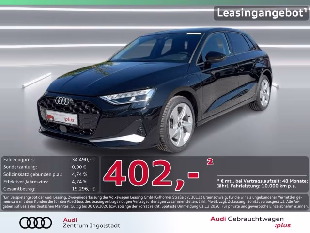 Audi A3 Sportback 40 TFSI e advanced LED STHZG Kamera