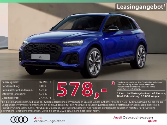 Audi Q5 55 TFSI e qu S line MATRIX AHK PANO 360° 21&amp;quot;