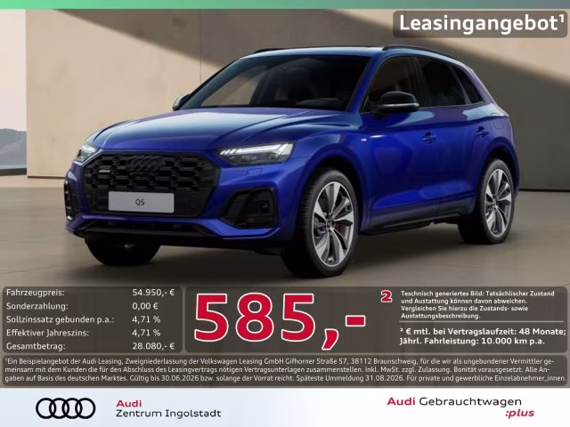 Audi Q5 55 TFSI e qu S line MATRIX AHK PANO 360° 21&amp;quot;