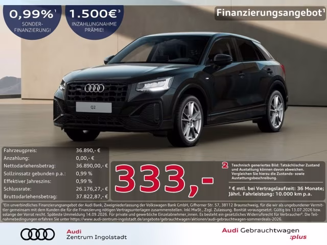 Audi Q2 40 TFSI qu S line LED KAMERA AHK ACC PDC+ 18&amp;quot;