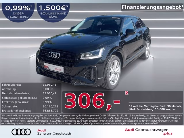 Audi Q2 40 TFSI qu S line LED KAMERA AHK ACC PDC+ 18&amp;quot;