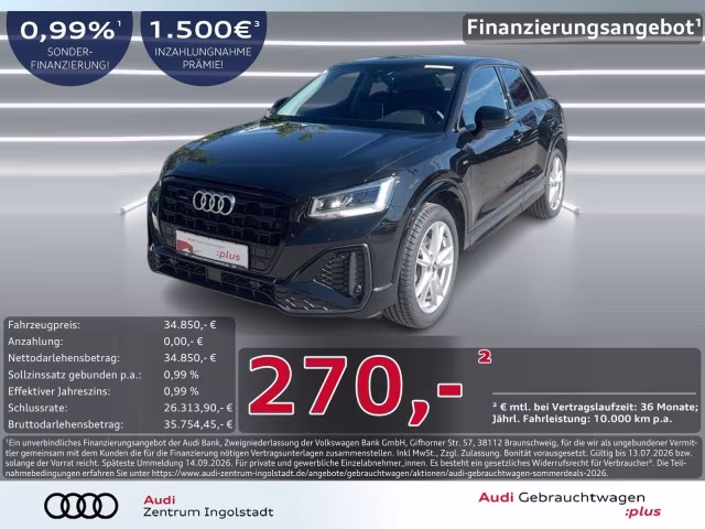 Audi Q2 40 TFSI qu S line LED KAMERA AHK ACC PDC+ 18&amp;quot;