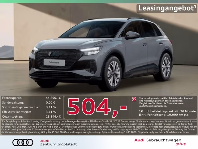 Audi Q4 e-tron 45 advanced LED AHK NAVI Optik-schwarz