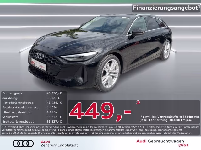 Audi A5 Avant e-hybrid qu LED KAMERA AHK ACC PDC+ 19&amp;quot;