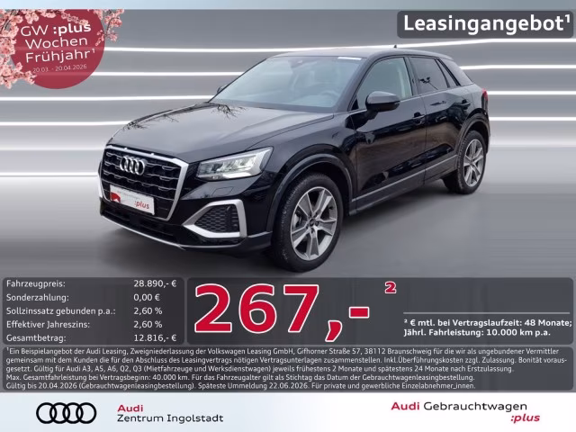 Audi Q2 30 TFSI NAVI+ AHK STHZG 18&amp;quot; ACC Advanced