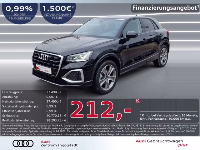 Audi Q2 30 TFSI NAVI+ AHK STHZG 18&amp;quot; ACC Advanced