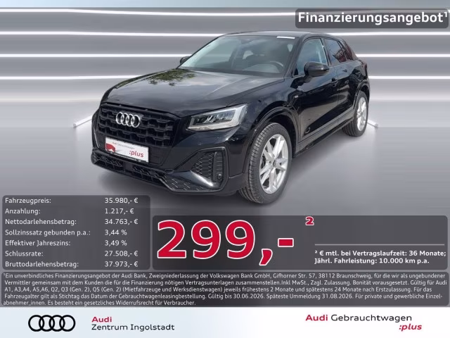 Audi Q2 40 TFSI qu S line LED KAMERA AHK ACC PDC+ 18&amp;quot;