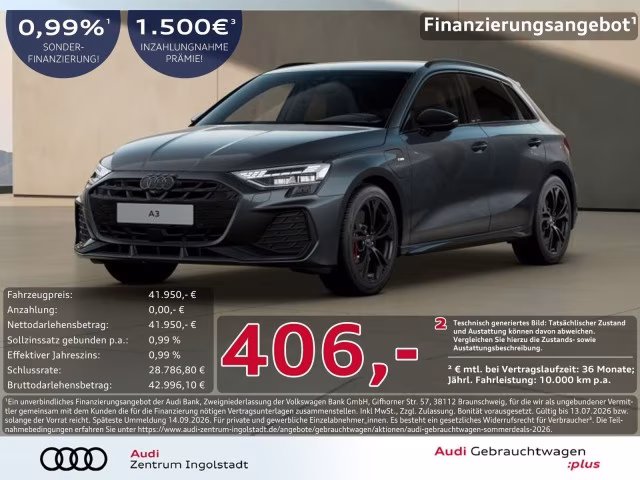 Audi A3 Sportback 45 TFSI e S line LED AHK 360° SONOS