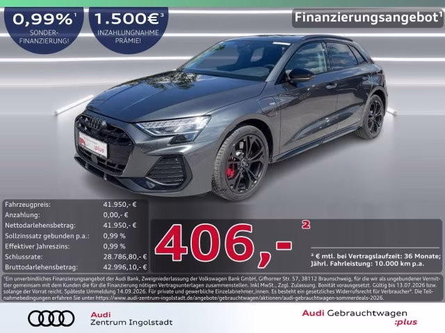 Audi A3 Sportback 45 TFSI e S line LED AHK 360° SONOS