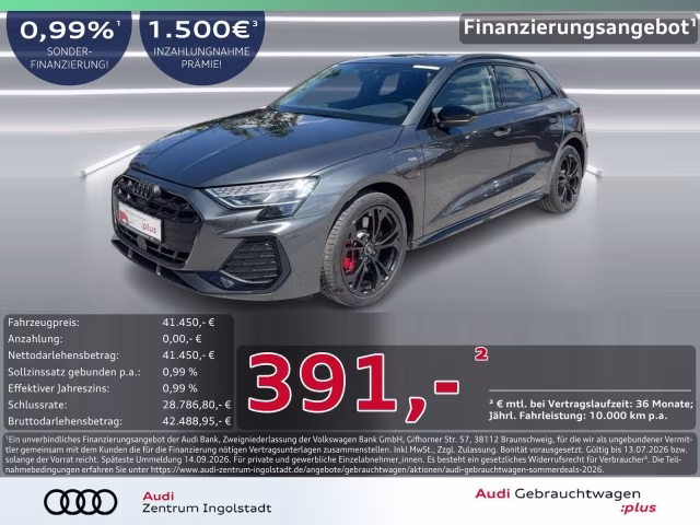 Audi A3 Sportback 45 TFSI e S line LED AHK 360° SONOS