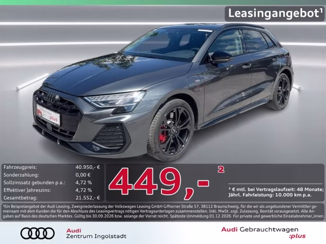 Audi A3 Sportback 45 TFSI e S line LED AHK 360° SONOS
