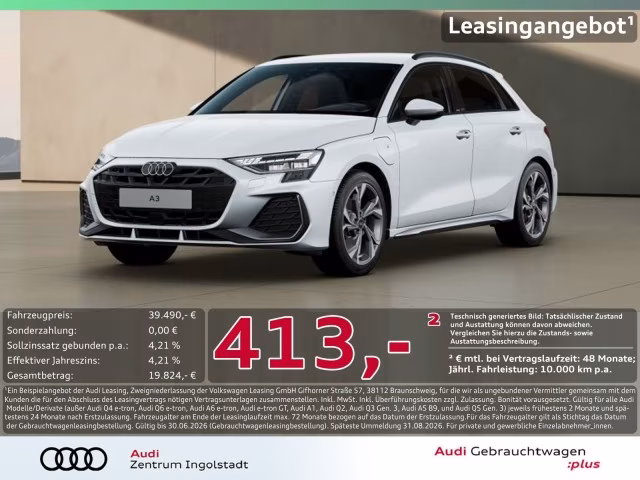 Audi A3 Sportback 40 TFSI e S line LED AHK KAMERA ACC