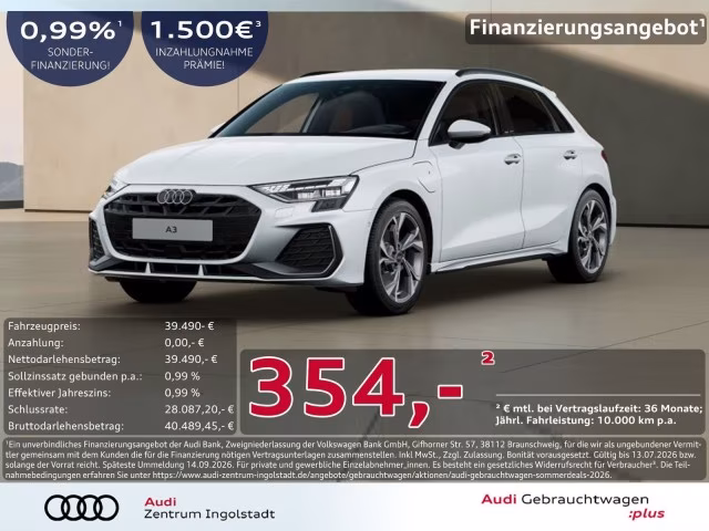 Audi A3 Sportback 40 TFSI e S line LED AHK KAMERA ACC