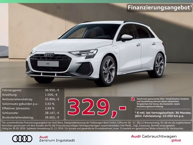 Audi A3 Sportback 40 TFSI e S line LED AHK KAMERA ACC