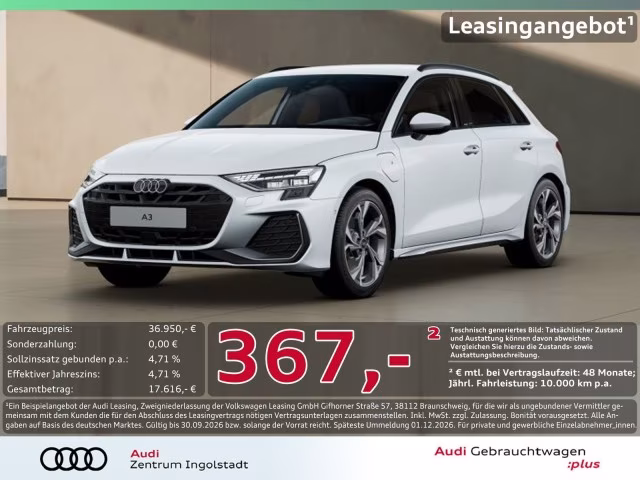 Audi A3 Sportback 40 TFSI e S line LED AHK KAMERA ACC