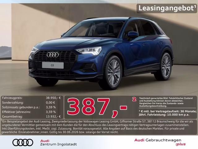 Audi Q3 35 TDI advanced LED AHK ACC PDC+ Optik-schw.