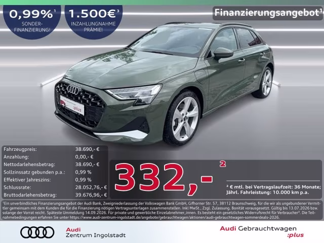 Audi A3 Sportback 40 TFSI e advanced MATRIX AHK SONOS