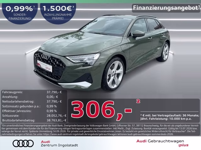 Audi A3 Sportback 40 TFSI e advanced MATRIX AHK SONOS