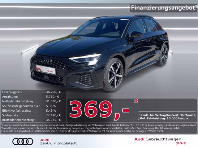 Audi A3 Sportback 40 TDI qu S line MATRIX B&amp;amp;O HuD ACC
