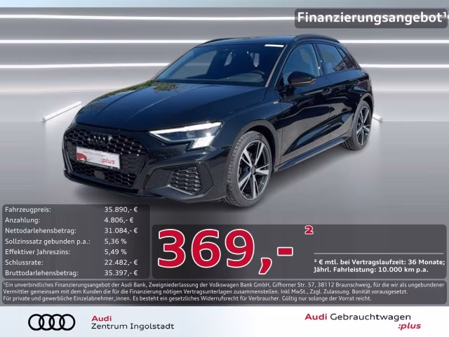 Audi A3 Sportback 40 TDI qu S line MATRIX B&amp;amp;O HuD ACC