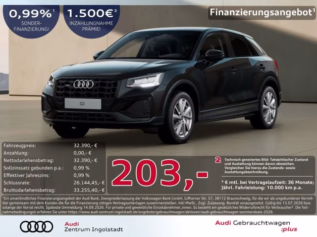 Audi Q2 40 TFSI qu advanced KAMERA ACC PDC Optik-schw