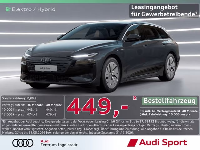 Audi A6 Avant e-tron performance STHZG UPE 77.250,-