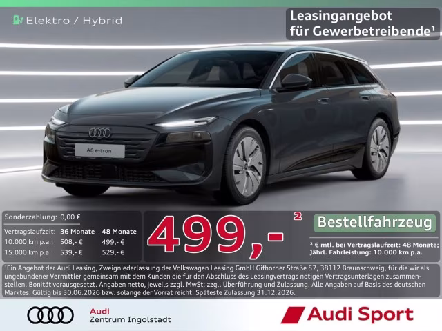 Audi A6 Avant e-tron performance STHZG UPE 77.250,-