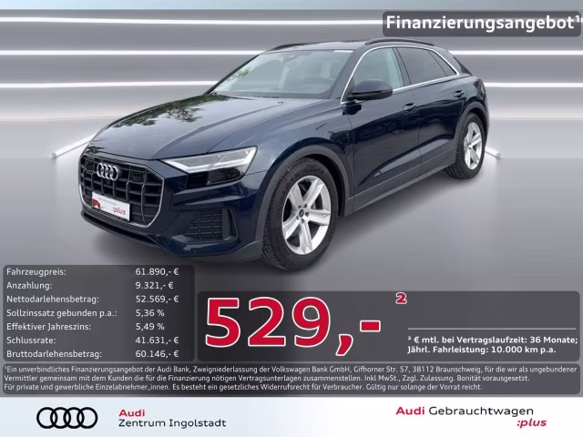 Audi Q8 50 TDI qu LED Luft AHK 360° HuD ACC PDC+ 20&amp;quot;