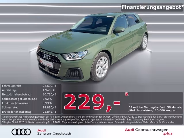 Audi A1 Sportback 30 TFSI advanced CARPLAY SHZ PDC