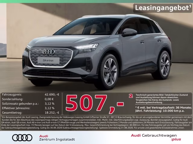 Audi Q4 e-tron 45 MATRIX AHK HuD KAMERA PDC+ NAVI 20&amp;quot;