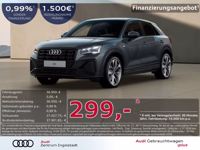 Audi Q2 35 TDI S line AHK MATRIX Navi+ Kamera ACC 19&amp;quot;