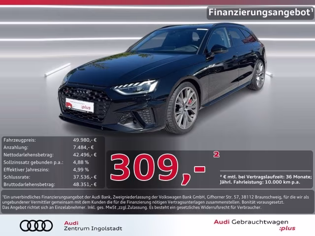 Audi S4 Avant TDI AHK PANO B&amp;amp;O MATRIX STHZG Kam PDC