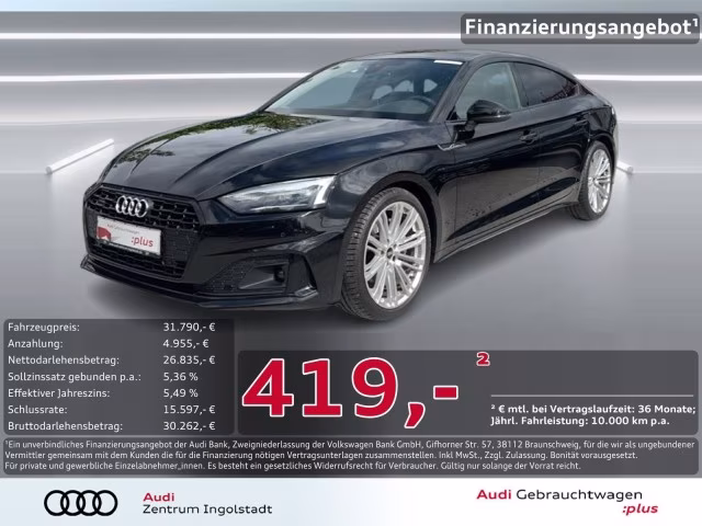 Audi A5 Sportback 40 TDI qu advanced Kam PDC Navi 19&amp;quot;