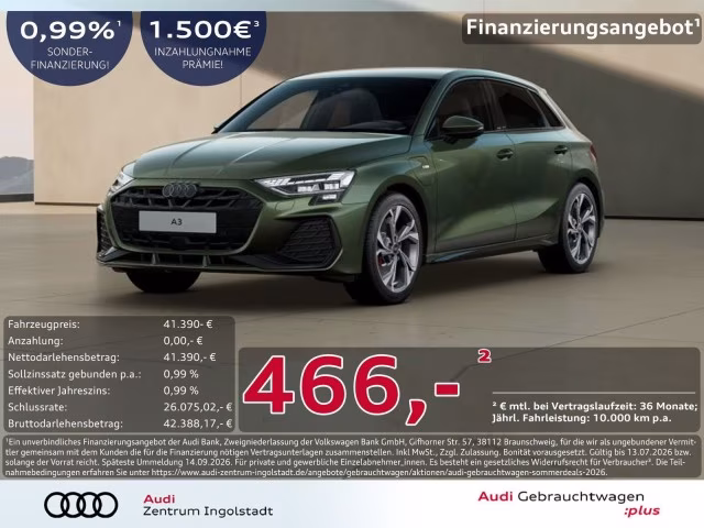 Audi A3 Sportback 45 TFSI e S line SONOS MATRIX STHZG