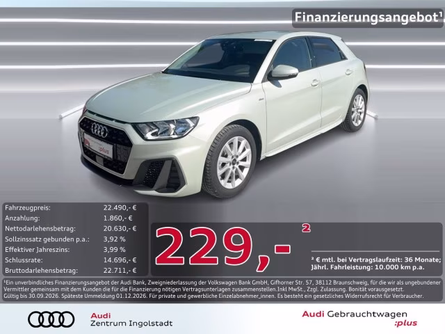 Audi A1 Sportback 30 TFSI S line SHZ CARPLAY Virtual