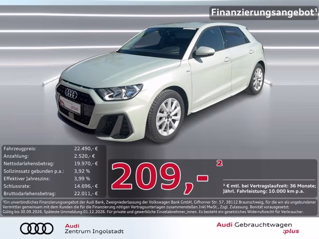 Audi A1 Sportback 30 TFSI S line SHZ CARPLAY Virtual