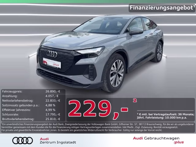 Audi Q4 Sportback e-tron 40 KAMERA ACC PDC+ SHZ NAVI+